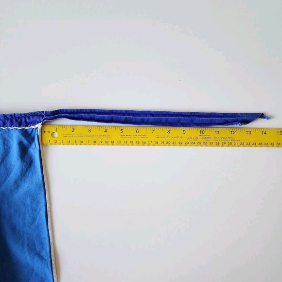 Vintage Half Apron Grannycore Handmade Embroidery Flowers Pocket Cottagecore - Picture 11 of 16